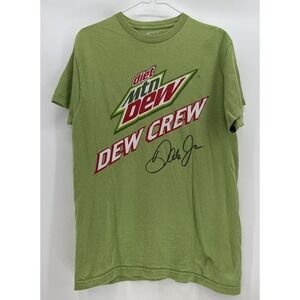 NASCAR  Dale Jr Diet Mt. Dew Green T-Shirt Size M Fair Condition